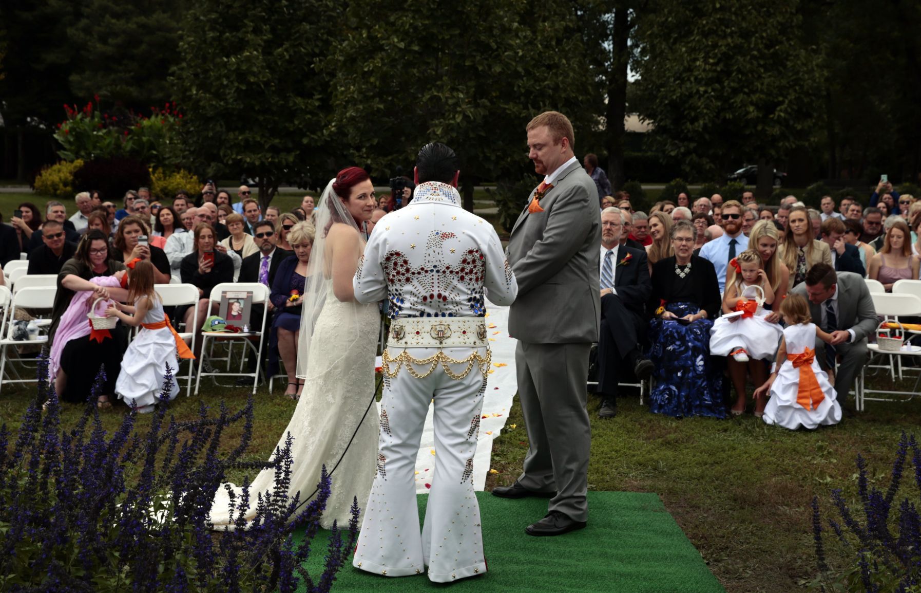 Funeral director plays the King